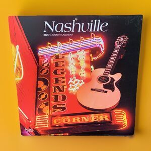 Nashville | 2025 12x24" Monthly Square Wall Calendar | Plastic-Free